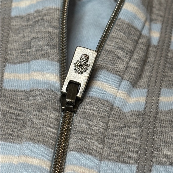 Tommy Bahama | Pullover 1/4 Zip Striped Ling Sleeve Top in Gray Blue M Medium - Picture 6 of 11